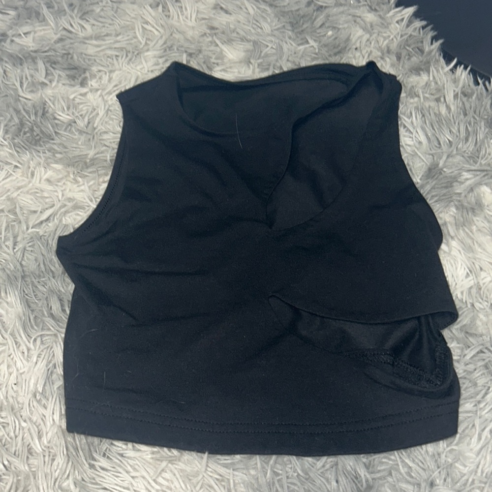 Slitted crop top